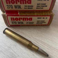 Vend 36 balles norma softpoint 130gr cal.270win