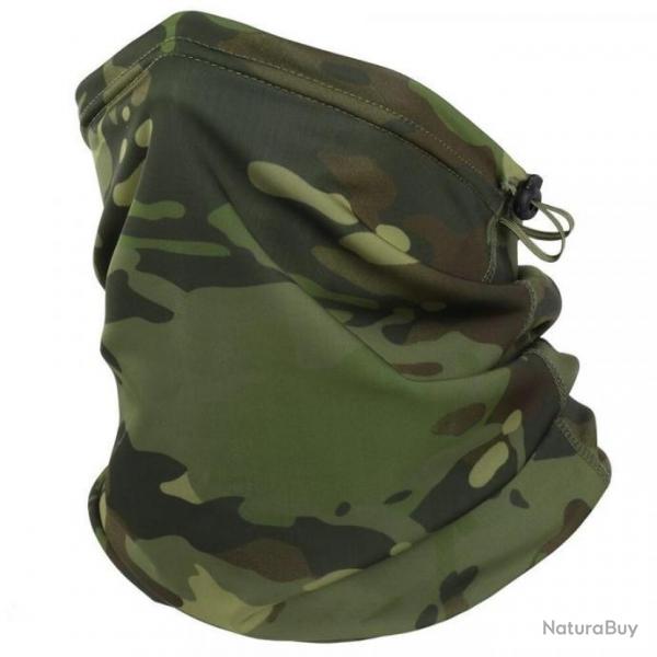 PROMO!! Cache-Cou Tactique Camouflage 4 Rglable Masque charpe Tour de Cou Chasse Randonne Camping