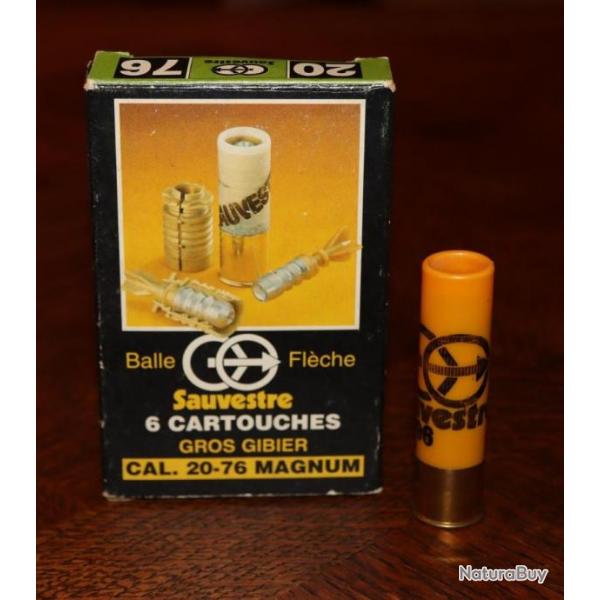 une cartouche calibre 20/76 Magnum