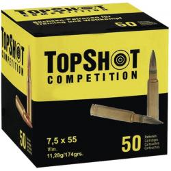 TOPSHOT Competition cal.7.5x55 Swiss FMJ (50 cartouches)