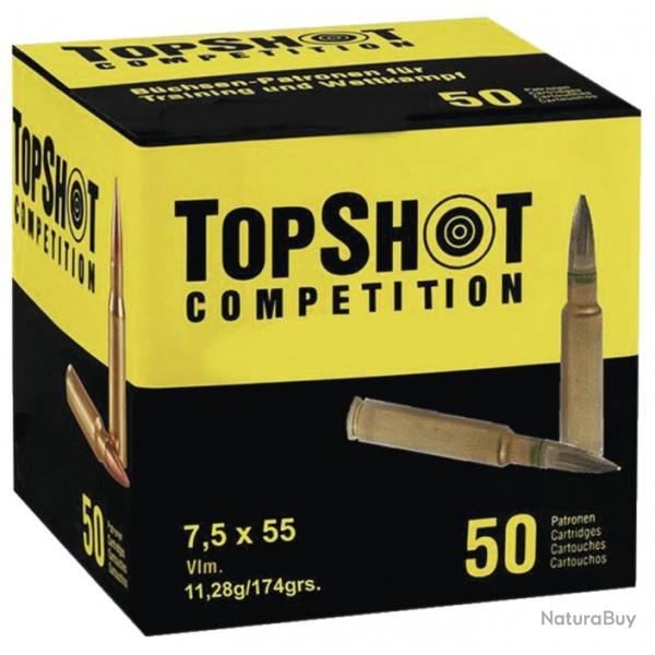 TOPSHOT Competition cal.7.5x55 Swiss FMJ (50 cartouches)