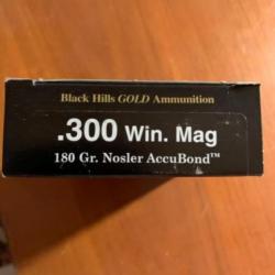 Balle black Hill 300 win mag 180 grains /11,7 gr