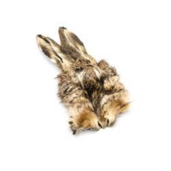 Masque de lievre naturel complet avec oreilles