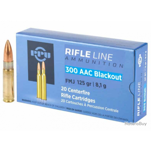Boit de 20 munition 300 AAC ppu fmj  125