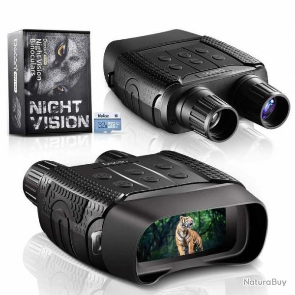 Jumelles Vision Nocturne 7 Niveaux Infrarouge Ecran LCD Camra Photo