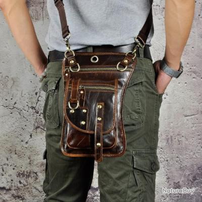 Sacoche Pochette En Cuir Vintage – Style Rétro, Unique