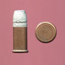 .44 Henry Flat RF Short case - balle plomb méplate à 2 gorges - étui cuivre de 21 mm