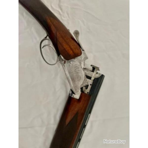 Browning B25 (B2G) calibre 12/70 modifi sous bois canons de 68 lisse et 1/4Crosse gaucher 37 cms