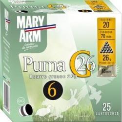 MARY ARM Cartouches de chasse Mary puma 26 par boite de 25 20 70 26g
