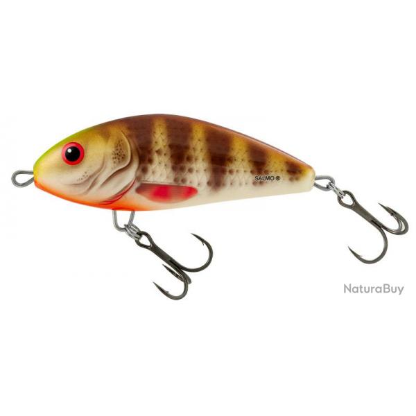 Poisson Nageur Salmo Fatso Flottant 8cm 8cm Spotted Brown Perch