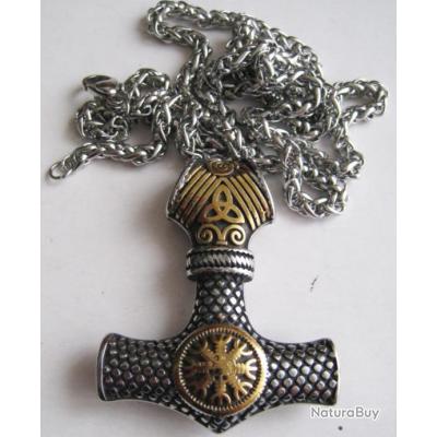 Pendentif Viking Celtique Biker En Acier Inoxydable - Réf. 87 - Neuf Sans Emballage