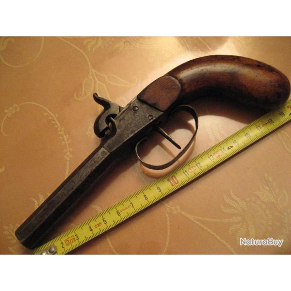 pistolet coup de poing poque Louis Philippe calibre 10 mm