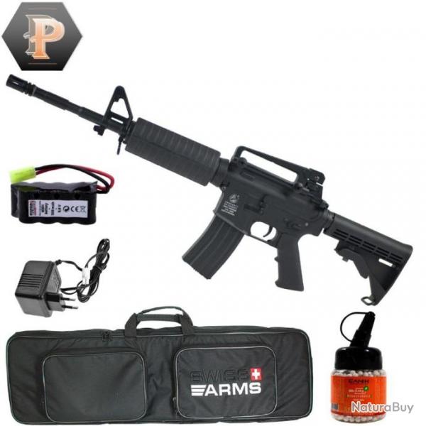 Rplique Airsoft Colt M4A1 full mtal 1.2J + chargeur + batterie + housse + bille