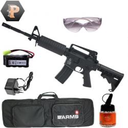 Réplique Airsoft Colt M4A1 full métal 1.2J + chargeur + batterie + housse + bille + lunette
