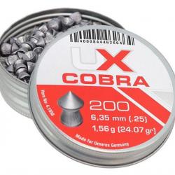 Plombs Cobra UX Tête pointue 6.35mm 1.56g Umarex