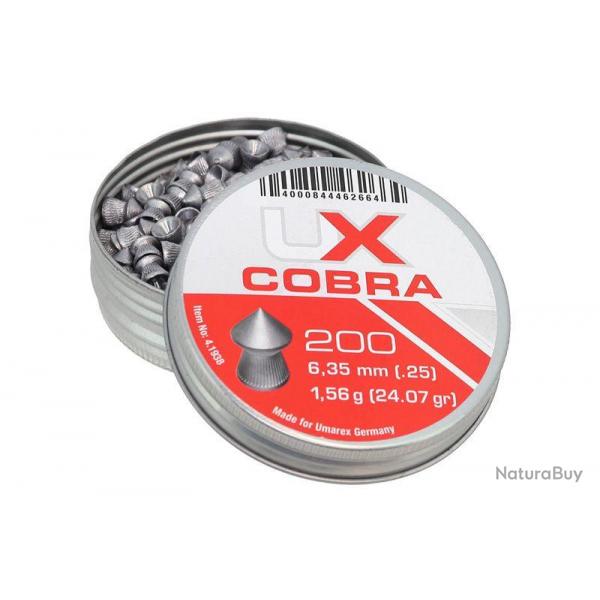 Plombs Cobra UX Tte pointue 6.35mm 1.56g Umarex