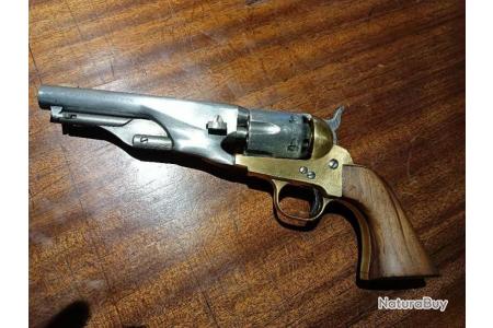 Révolver poudre noire Pietta 1860 Colt Army Sheriff acier ca