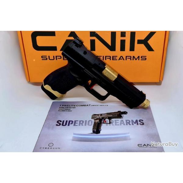 CANIK TP9 VARIATION  Co2 et GAZ CUSTOM VARIATION PNA FULL GOLD ET SIGHT PHOSPHO BY PNA!