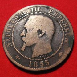 France  10 centimes Napoleon III  1855 A