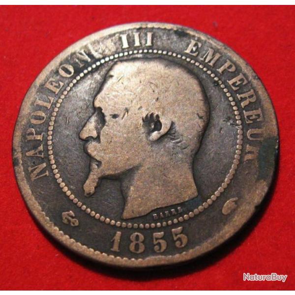 France  10 centimes Napoleon III  1855 A