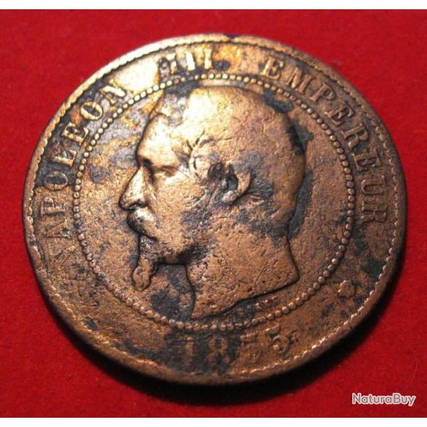 France  10 centimes Napoleon III  1855 MM