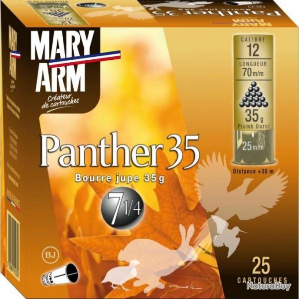 Cartouches Mary Arm Panther 35 BJ plomb 7.25 - Cal. 12 x1 boite