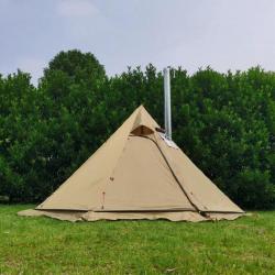 Tente cheminée hiver pour poêle a bois - hot tent
