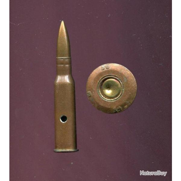 7.62 x 54 R Mosin URSS - RARE cartouche pour mitrailleuse SkKas d'avion - double sertissage de balle