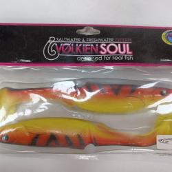 !! Leurre VOLKIEN SOUL talion Evo Monster shad 200 !! COLORIS : RED TIGER