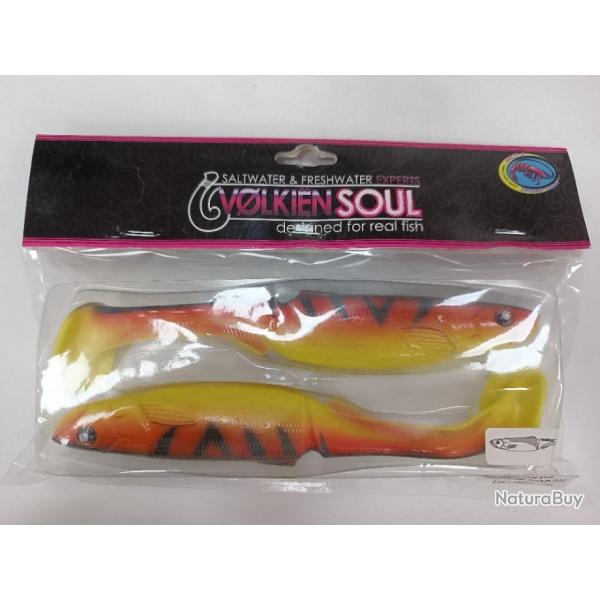 !! Leurre VOLKIEN SOUL talion Evo Monster shad 200 !! COLORIS : RED TIGER