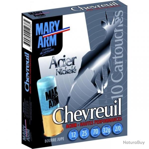 Cartouches Mary Arm Chevreuil 32g BJ Acier Nickel - Cal. 12 x1 boite