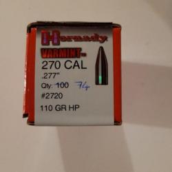 Ogives Hornady Varmint Cal 270 110gr hp