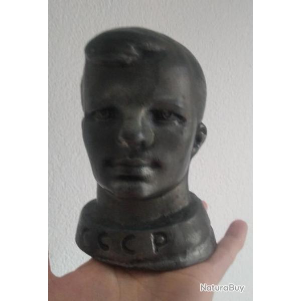 BUSTE STATUETTE COSMONAUTE GAGARINE ESPACE URSS CCCP  14 cms