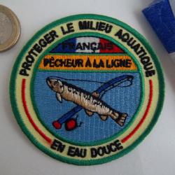 écusson Français collection pêcheur à la ligne insigne tissu