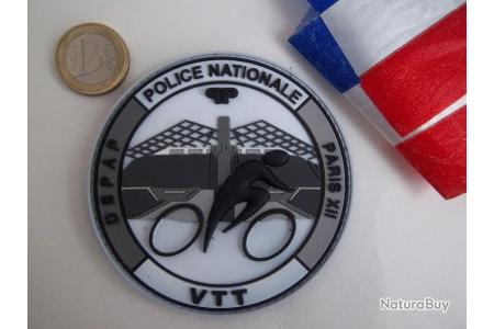 Ecusson Scratch, Police Nationale VTT 11, DSPAP, BTC, PARIS, diamètre: 85  mm