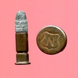 .22 LR à percussion centrale - RARE cartouche allemagne de la période WWII