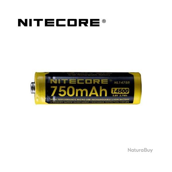 Batterie Nitecore NL1475R rechargeable - 750mAh - 3.6V protge Li-ion
