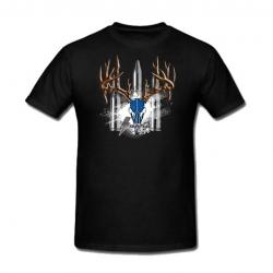 T-SHIRT DE CHASSE SUPRA NOIR CERF TAILLE M