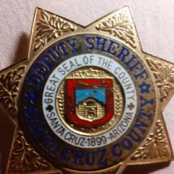 Insigne de Deputy Sheriff.Santa Cruz County Ariz.