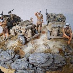 Figurines diorama Jeep SAS