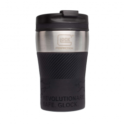 Quart Coffee-to-go cup (stainless steel with silicone sleeve) Glock - Noir