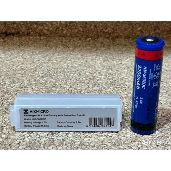 Batterie Rechargeable HIKMICRO type 18650 pour Gryphon, Panther, Cheetah