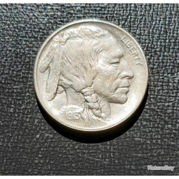 Trs belle pice 5 cents nickel "BUFFALO" 1913