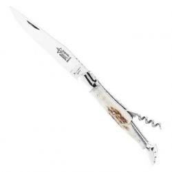Couteau Laguiole cerf 12 cm avec tire-bouchon [Arbalète G. David]