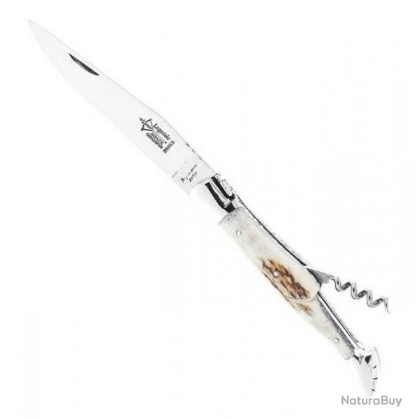 Couteau Laguiole cerf 12 cm avec tire-bouchon [Arbalte G. David]