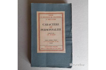 Caract re et personnalit Cours et documents de philosophie. mile Peillaube