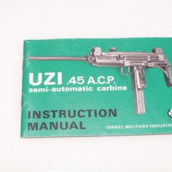 UZI 45 ACP semi automatique: manuel