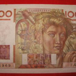 France billet de 100 Francs (jeune paysan) du 4-9-1952 TTB++