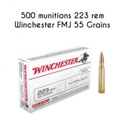 500 munitions 223 rem ( 5.56x45) winchester FMJ 55 grains 