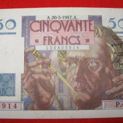 FRANCE billet de 50 Francs (Le Verrier) du 20-3-1947 sup